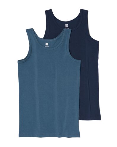 2er-Pack Kinder-Hemden, Basic, Baumwolle/Elasthan blau blau - 19280790BLUE - HEMA