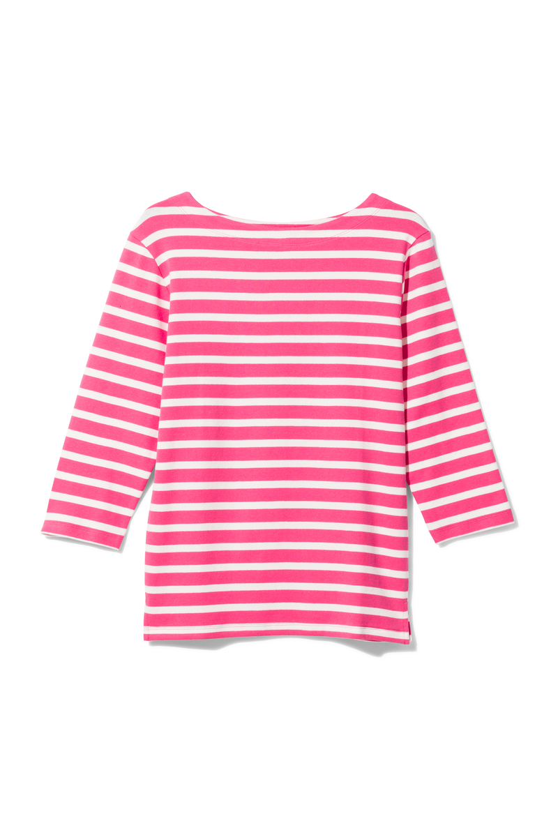 Damen-Shirt Cara, U-Boot-Ausschnitt rosa rosa - 1000029916 - HEMA