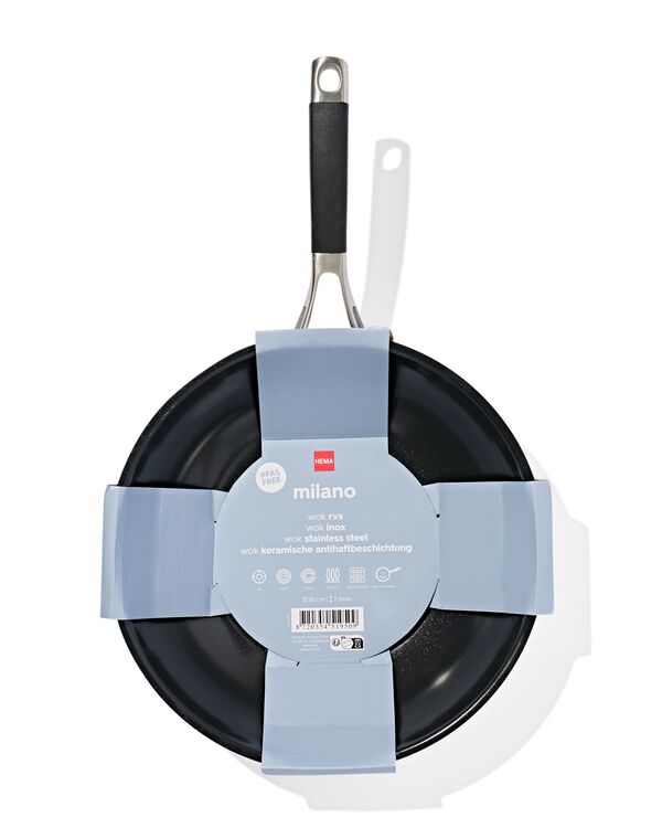 wok &Oslash;28 cm Milano sans PFAS - 80120004 - HEMA