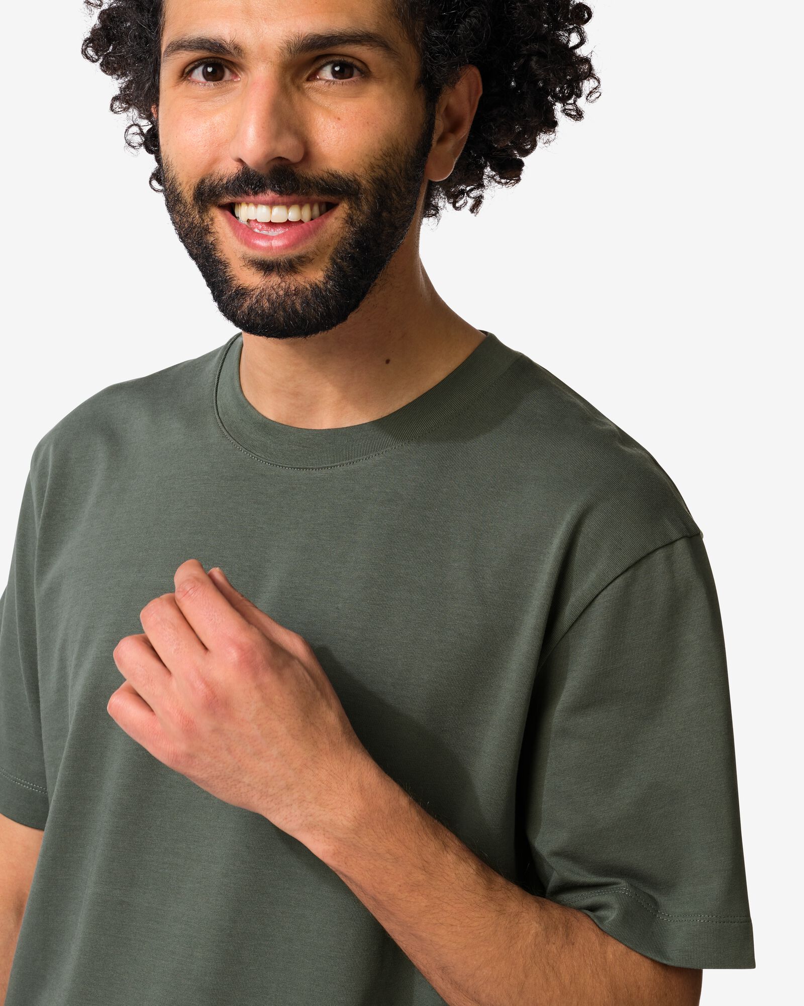 heren T-shirt Elias jersey grijs grijs - 2129820GREY - HEMA