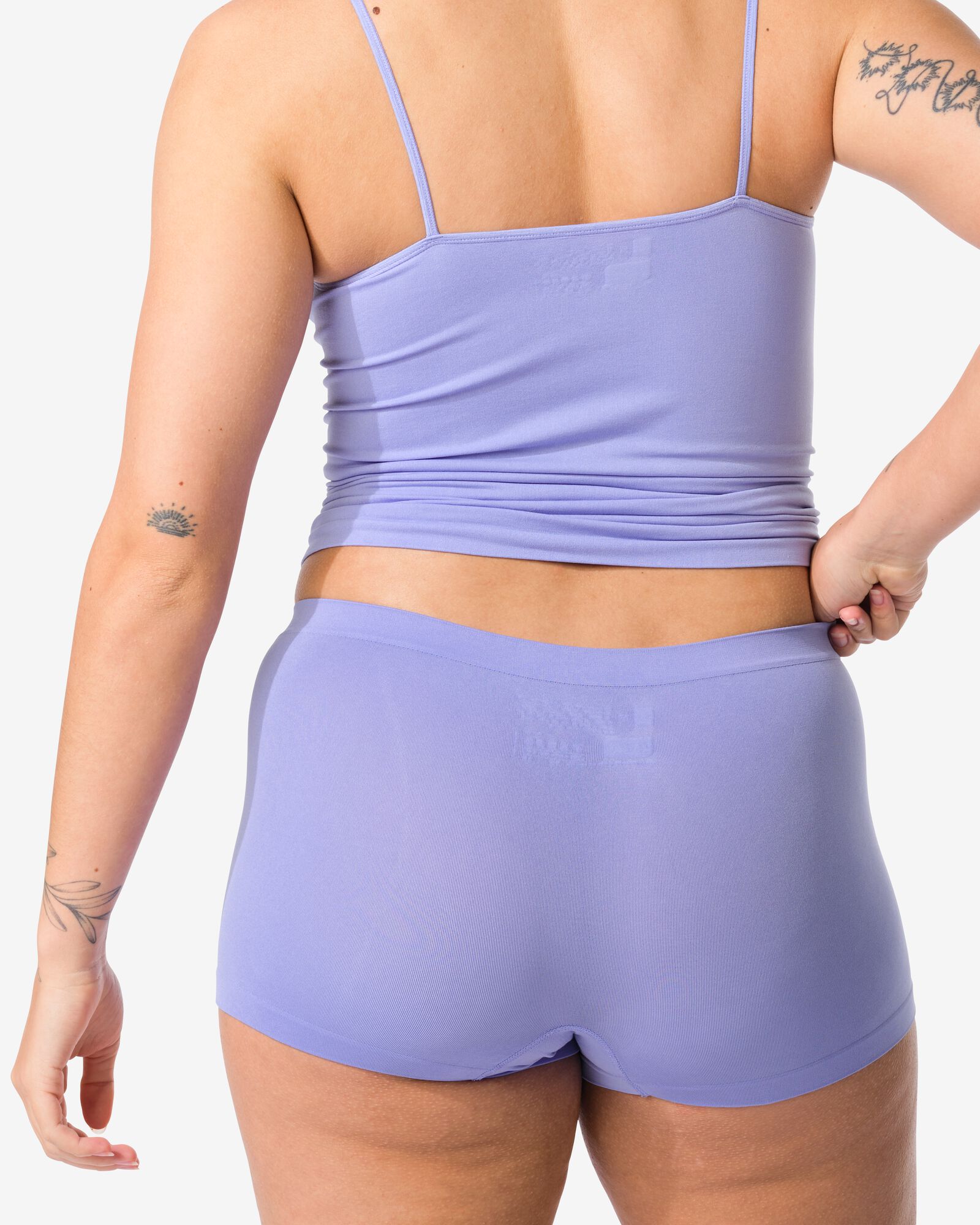 damesboxer naadloos micro blauw - 19631112BLUE - HEMA