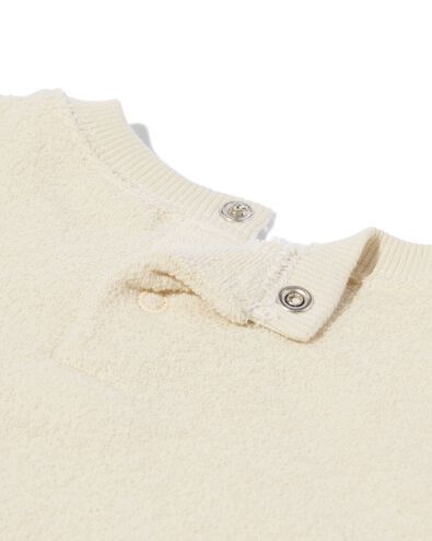 baby sweater badstof smiley ecru - 33113570ECRU - HEMA