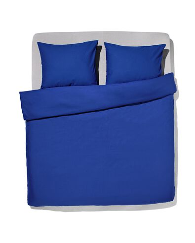 housse de couette 200x200/220cm en coton doux bleu cobalt - 5750062 - HEMA