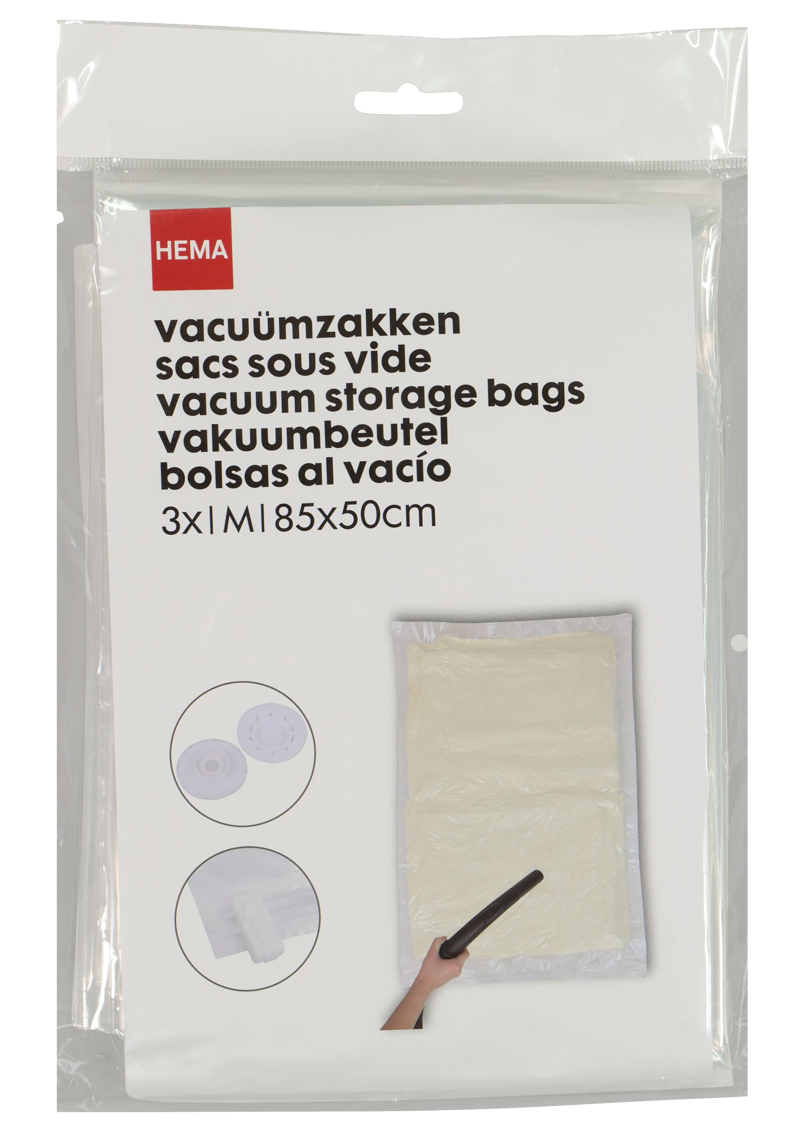 vacu&uuml;mzakken medium 85x50 - 3 stuks - 39891031 - HEMA