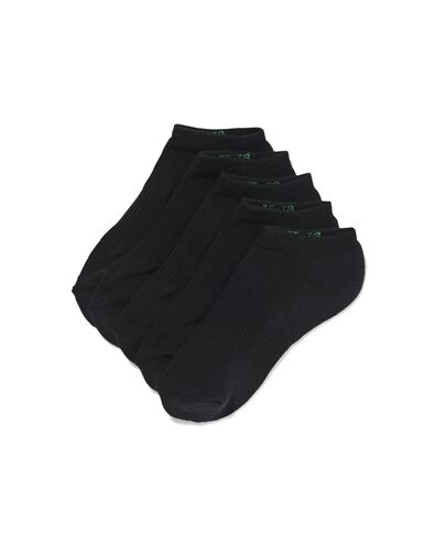 5 paires de socquettes femme sport allround avec tissu &eacute;ponge noir noir - 1000028887 - HEMA