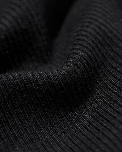 dames T-shirt Clara rib zwart zwart - 36259050BLACK - HEMA