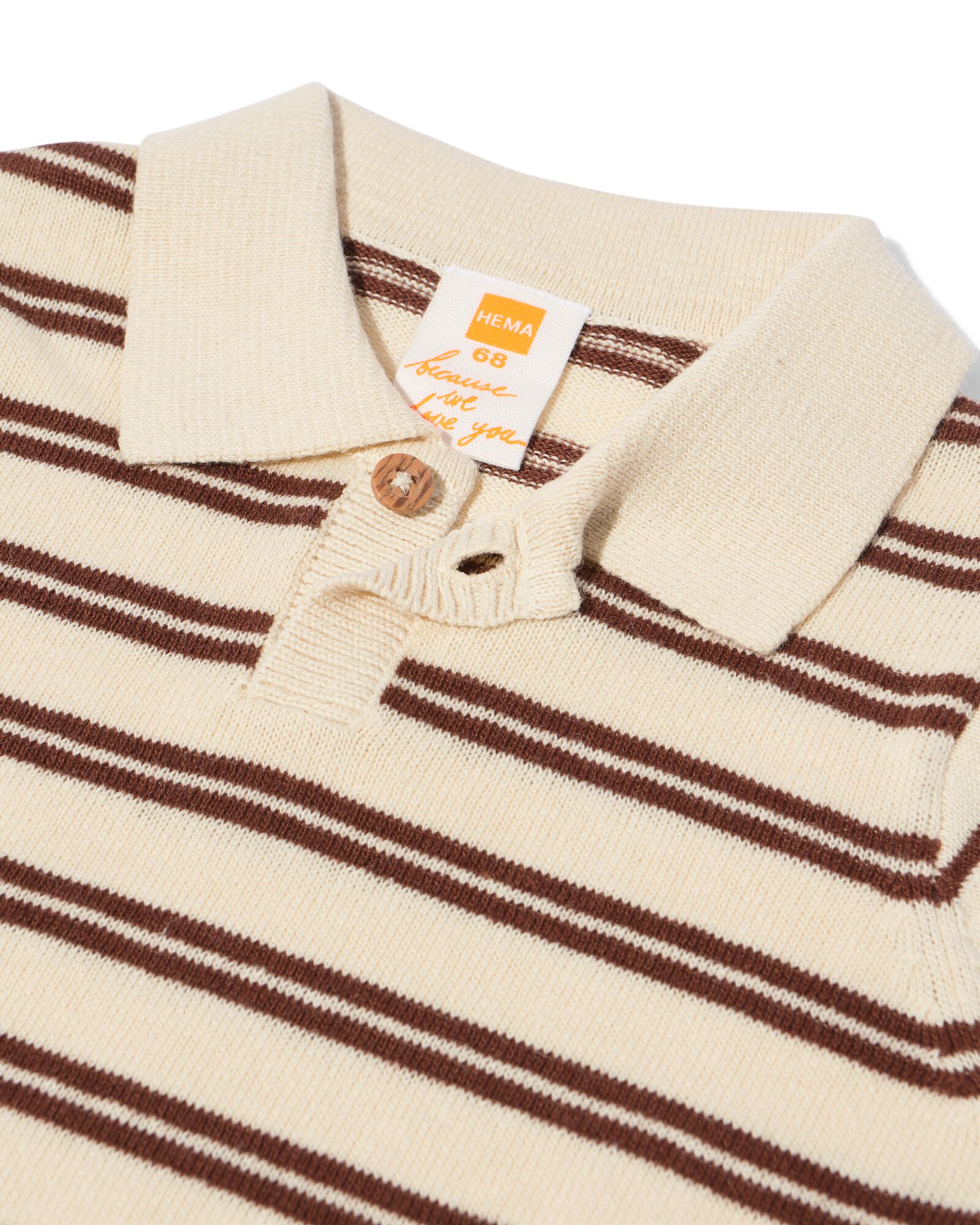 polo b&eacute;b&eacute; en maille fine rayures &eacute;cru &eacute;cru - 33188770ECRU - HEMA