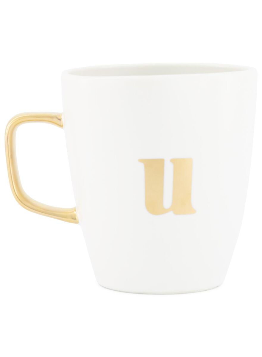 mug avec lettre u blanc U - 60030070 - HEMA