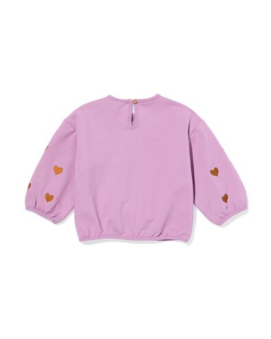 babysweater hartjes paars paars - 33047970PURPLE - HEMA