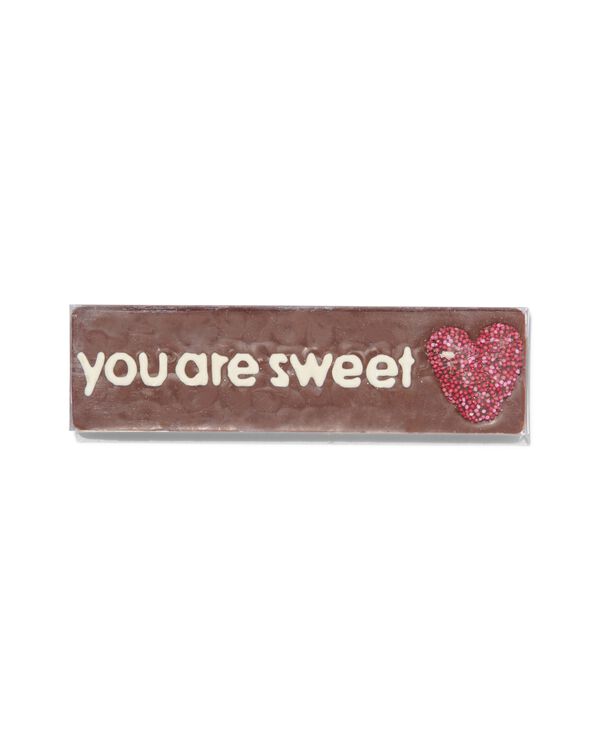 barre de chocolat au lait you are sweet 75&nbsp;g - 10320002 - HEMA