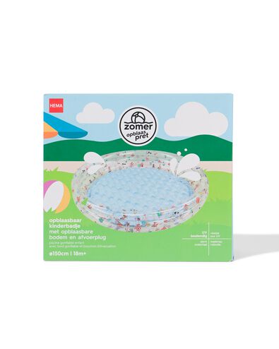 piscine enfant gonflable avec fond gonflable et bouchon de vidange &Oslash; 150 cm - 15800082 - HEMA