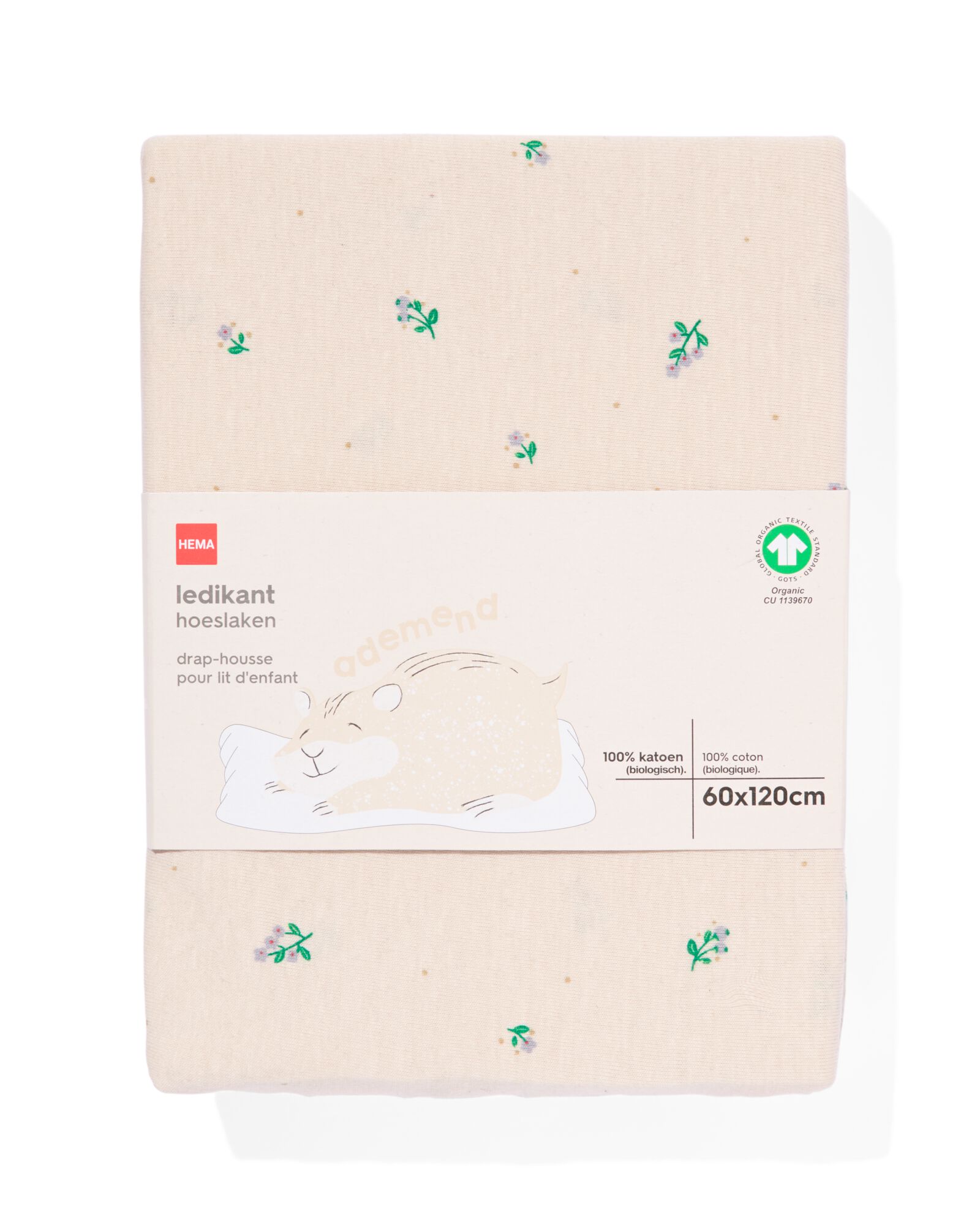 drap-housse pour lit d&rsquo;enfant 60x120 fleurs - 33304530 - HEMA