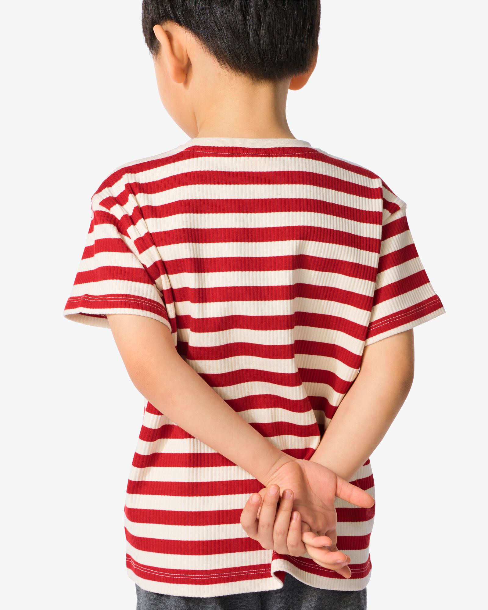 Kinder-T-Shirt mit Streifenmuster rot - 30744405RED - HEMA