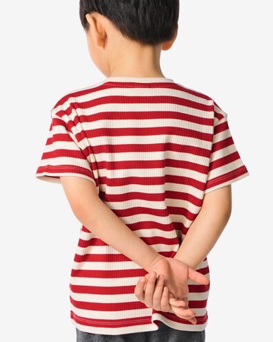 Kinder-T-Shirt mit Streifenmuster rot - 30744405RED - HEMA