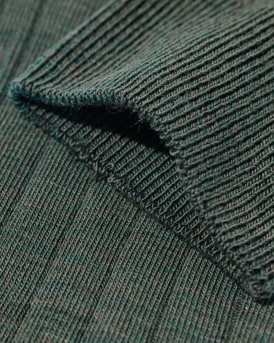 herensokken rib wol groen groen - 4120435GREEN - HEMA