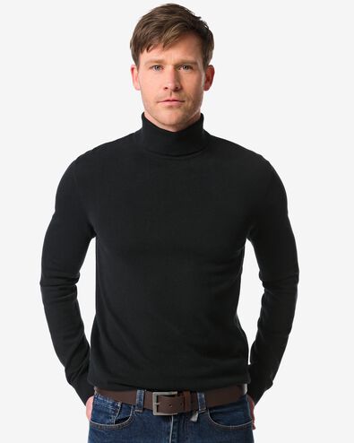 heren coltrui  zwart - 2117002BLACK - HEMA