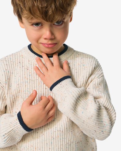 pull enfant grosse maille &eacute;cru - 30711204ECRU - HEMA