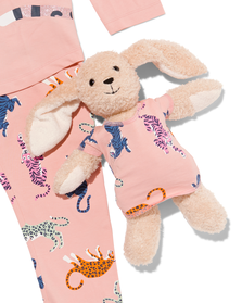 Kinder-Pyjama, Leoparden, mit Puppen-Nachthemd hellrosa hellrosa - 1000030165 - HEMA