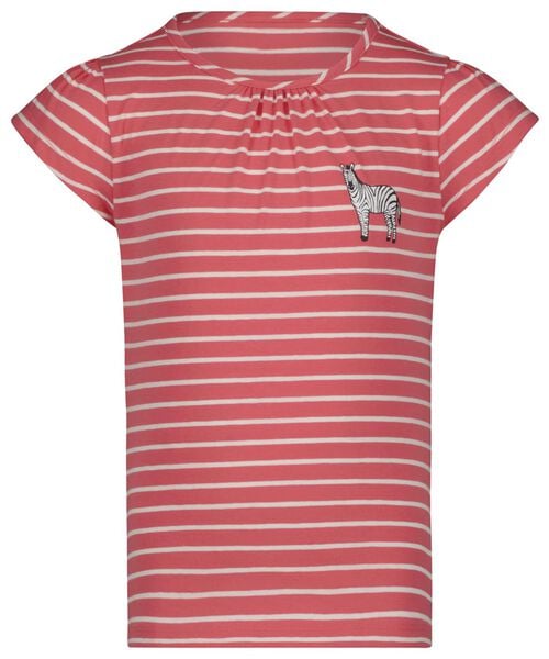 Kinder-T-Shirt, Streifen rosa - 1000027500 - HEMA
