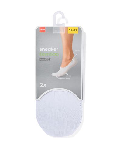 dames sneakersokken met bamboe - 2 paar wit wit - 1000018886 - HEMA