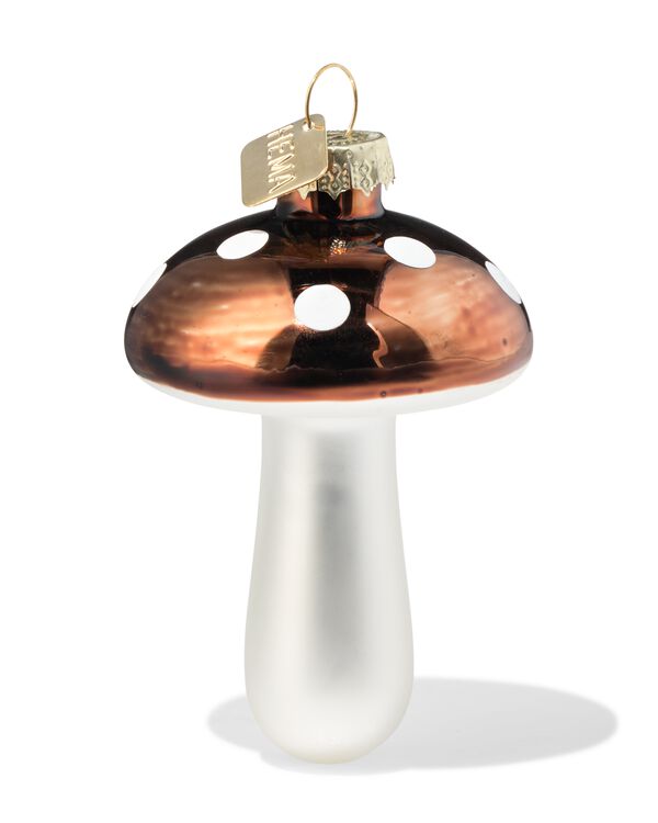 d&eacute;coration de No&euml;l &agrave; suspendre 8,7 cm verre champignon - 25102129 - HEMA