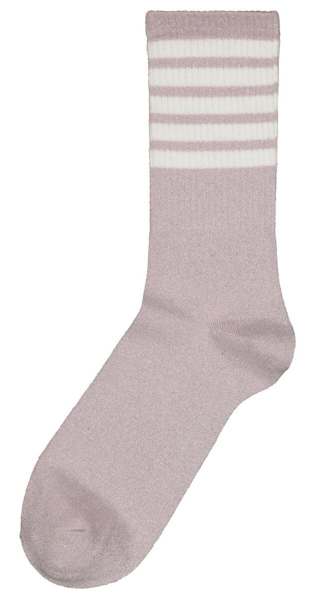 Damen-Socken mit Glitter und Streifen lila 35/38 - 4230226 - HEMA