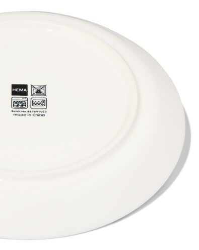 assiette &agrave; dessert &Oslash;17cm - new bone blanc et bleu - vaisselle d&eacute;pareill&eacute;e - 9650008 - HEMA