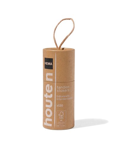 120 cure-dents en bois extra fins dans des cylindres. - 11133400 - HEMA