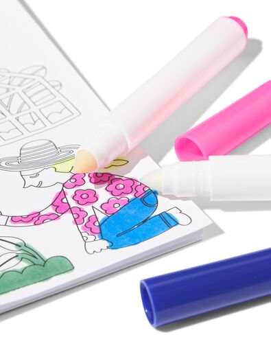 livre de coloriage avec marqueurs non salissants 15x21cm - 15900468 - HEMA