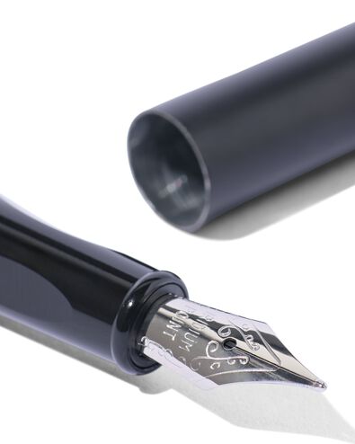 stylo à plume en métal avec 2 cartouches d’encre bleue - 14400522 - HEMA