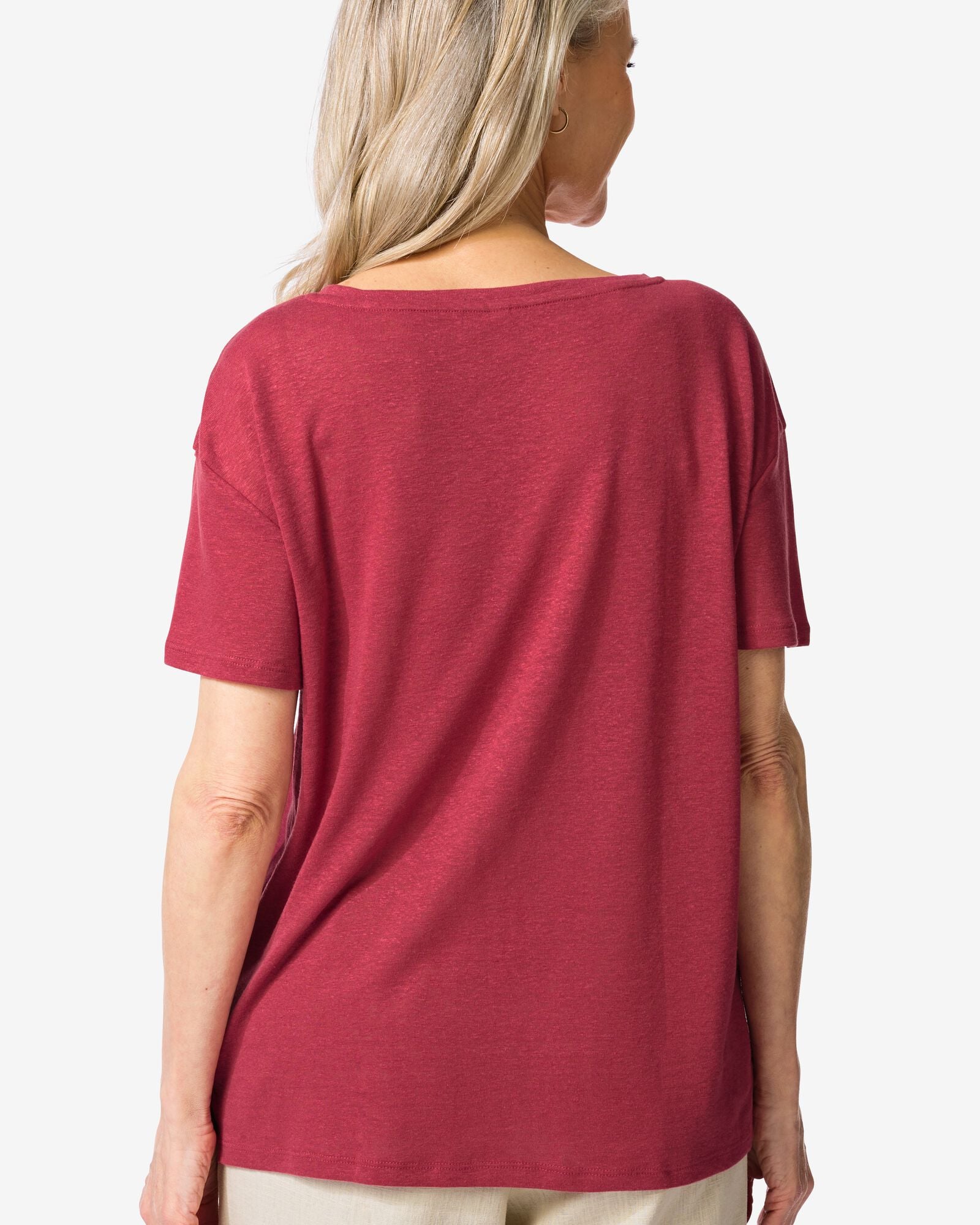 dames T-shirt Evie rood rood - 36210680RED - HEMA