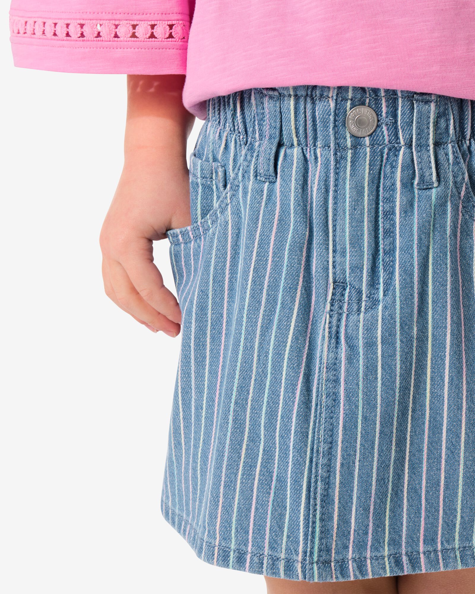 jupe enfant rayures bleu clair bleu clair - 30850079LIGHTBLUE - HEMA