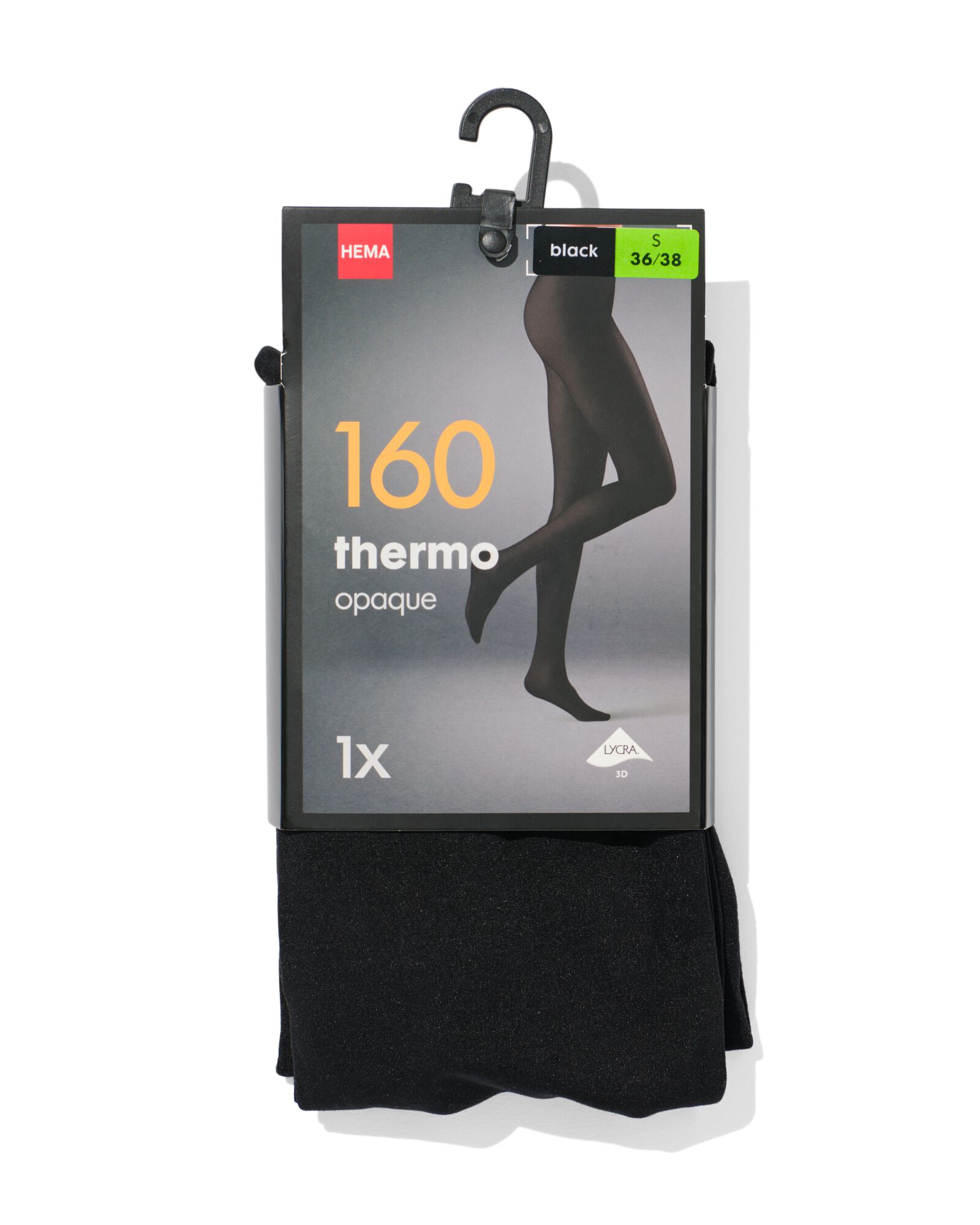 collant thermo 160 deniers noir - 1000021487 - HEMA