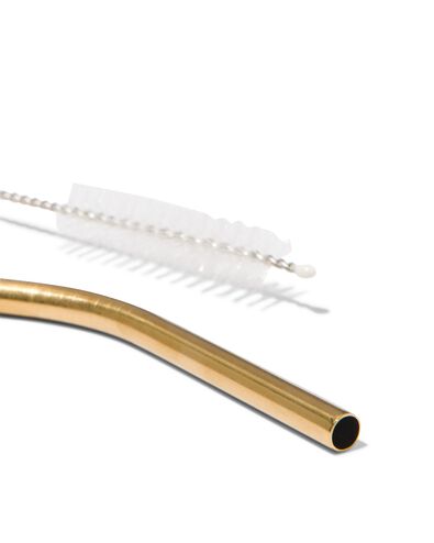 pailles dor&eacute;es en acier inoxydable - 4 pi&egrave;ces - 14200364 - HEMA