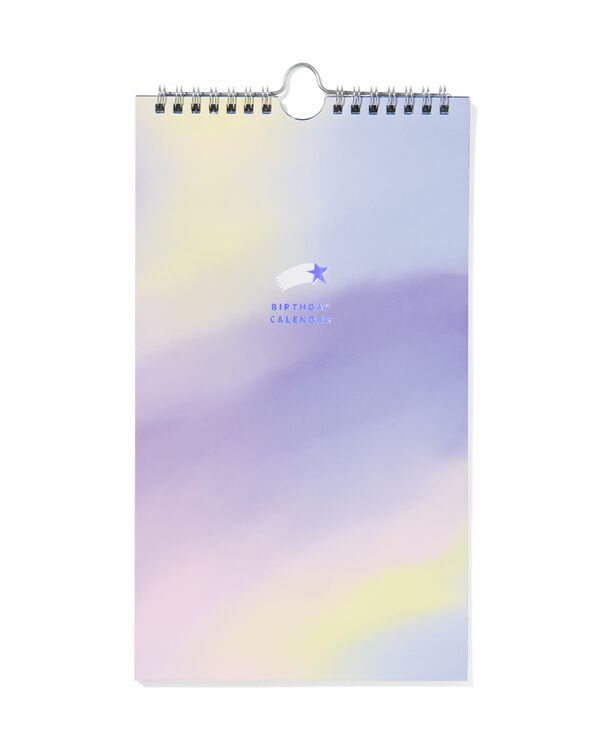 Geburtstagskalender, 28 x 16 cm, Sternschnuppe - 14170165 - HEMA