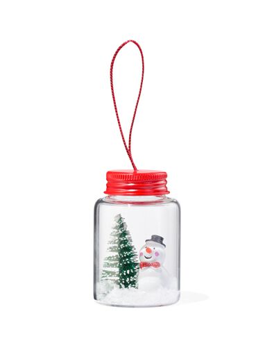 boule de Noël pot en verre rouge verre 7,5cm - 25180228 - HEMA