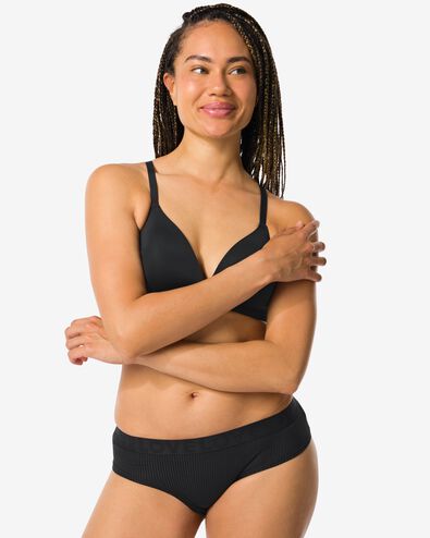 Damen-Hipster, Baumwolle schwarz schwarz - 21950724BLACK - HEMA