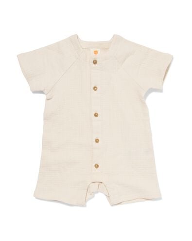 Newborn-Jumpsuit, Musselin ecru ecru - 33451520ECRU - HEMA