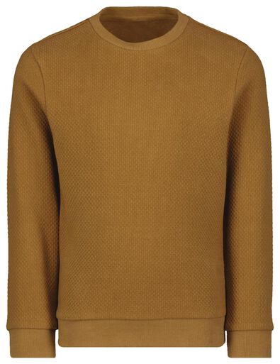 Kinder-Sweatshirt, Struktur braun - 1000025403 - HEMA