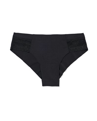 dames brazilian micro met kanten inzet zwart - 1000021590 - HEMA