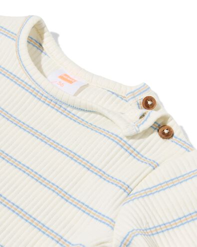 Newborn-T-Shirt aus Jersey, gestreift eierschalenfarben eierschalenfarben - 33453420OFFWHITE - HEMA
