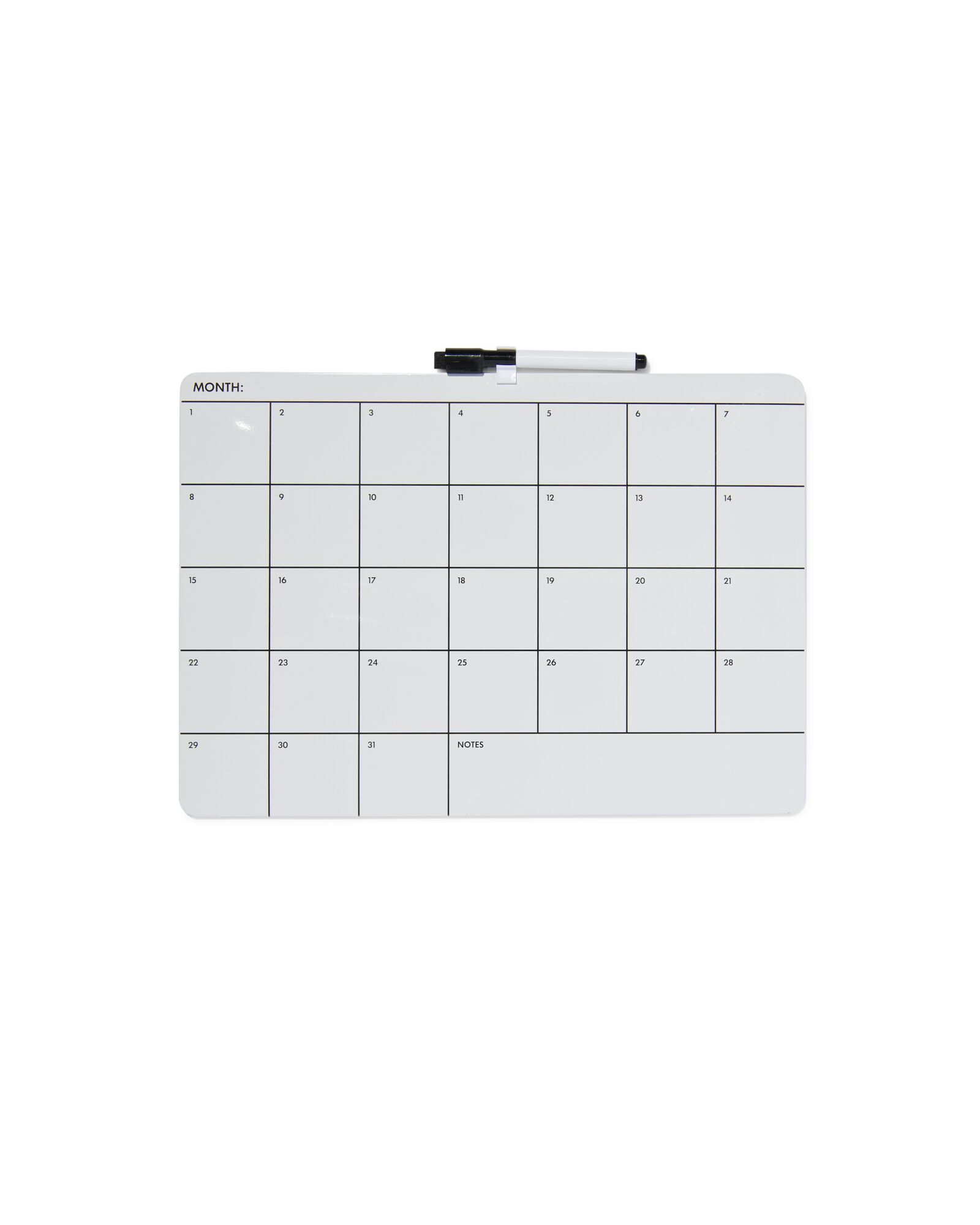 Wei&szlig;wandtafel, 28 x 39 cm, Monatsplaner - 14100615 - HEMA
