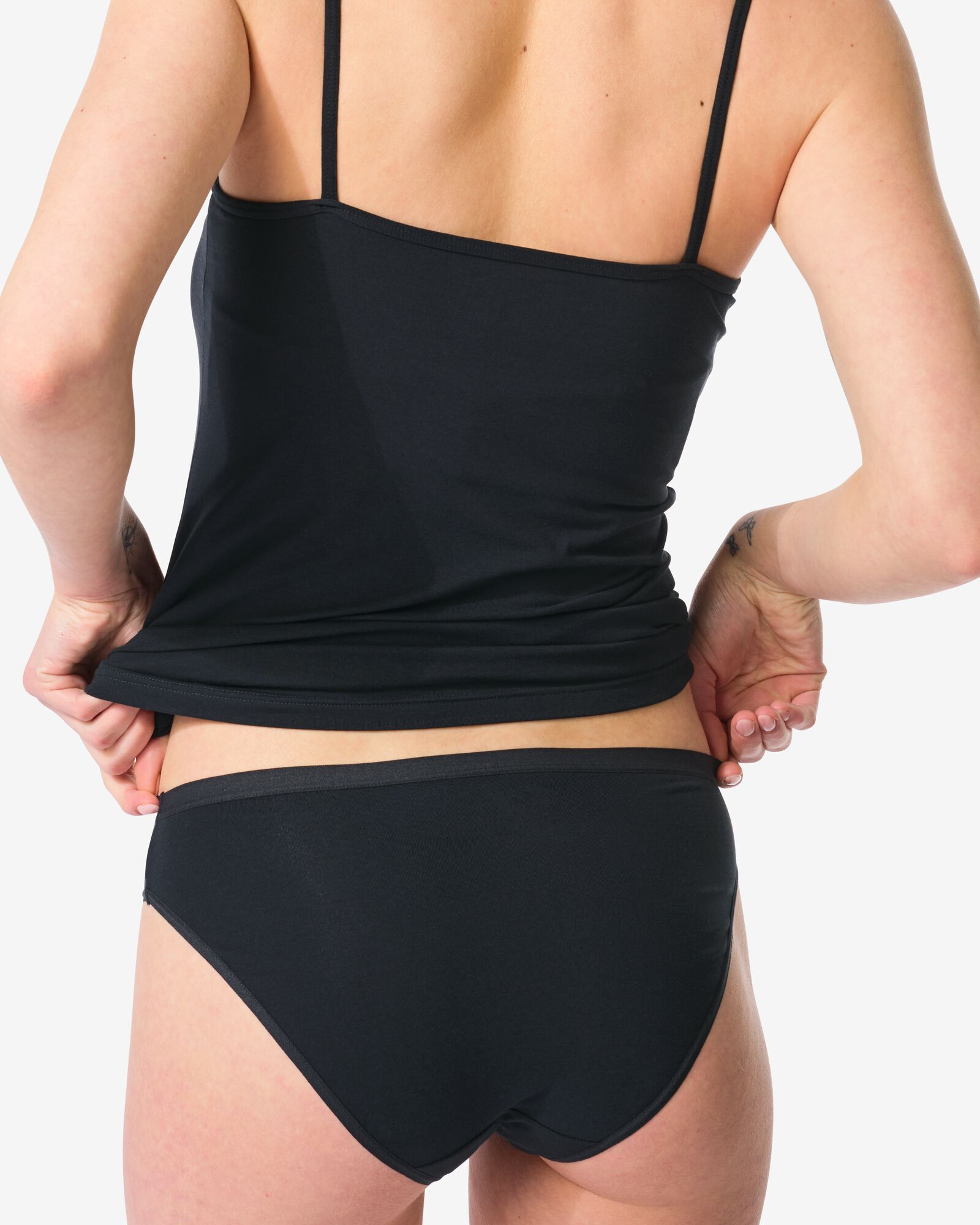 damesslip perfect comfort katoen  zwart - 19621239BLACK - HEMA