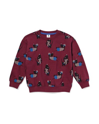 Takkie Kindersweater bordeauxrot bordeauxrot - 30705301BURGUNDYRED - HEMA