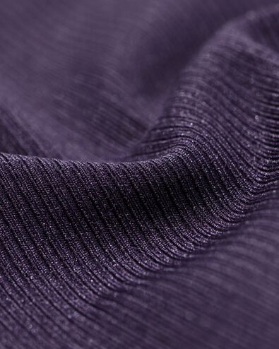 slip femme taille haute microfibre c&ocirc;tel&eacute; confort ultime violet fonc&eacute; violet fonc&eacute; - 19611405DARKPURPLE - HEMA