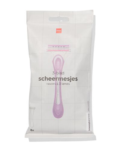rasoirs 3 lames - Lot de 8 - 11933002 - HEMA