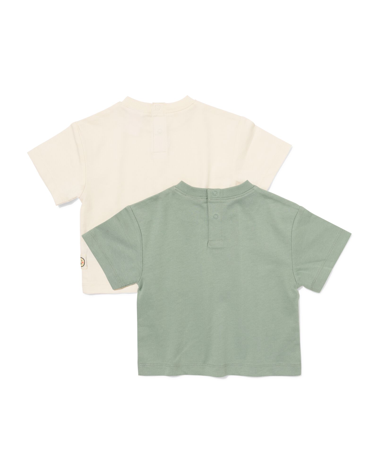 baby T-shirts jersey - 2 stuks ecru ecru - 33187870ECRU - HEMA