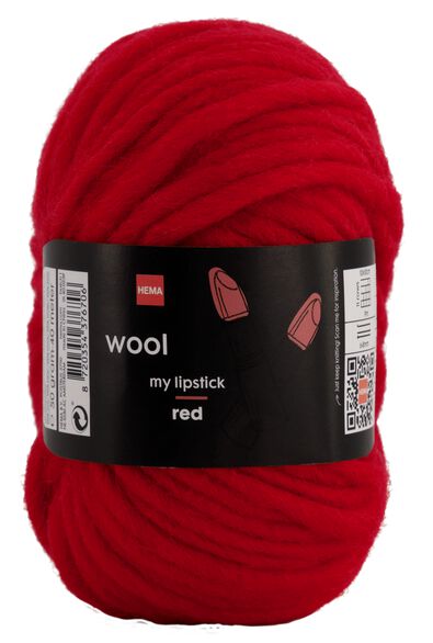 Strickgarn, Wolle, 50 g rot - 1000029310 - HEMA
