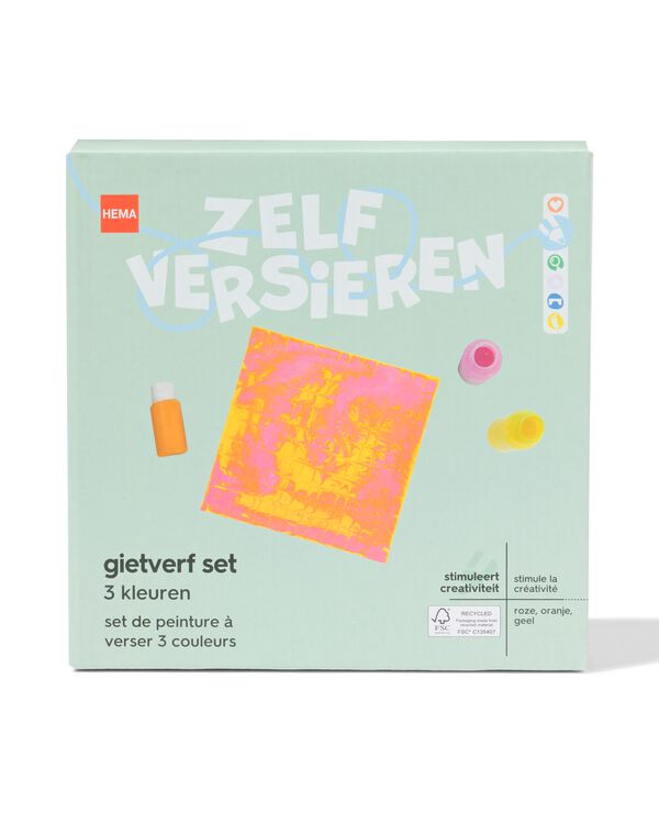 kit peinture pouring orange - 15900253 - HEMA