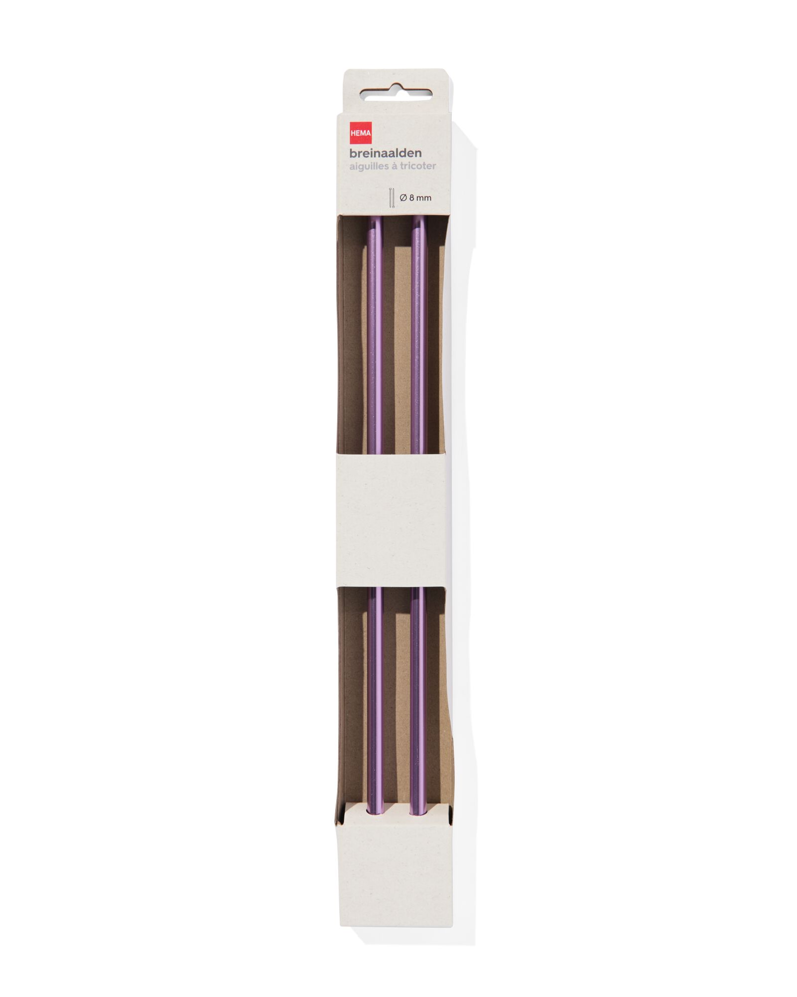 breinaalden 8mm - 2 stuks - 60760061 - HEMA